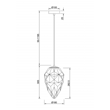 Схема с размерами Maytoni P052PL-01PK