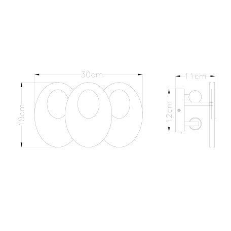 Схема с размерами Arte Lamp A4067AP-2CC