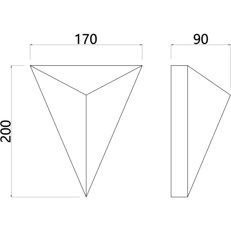 Схема с размерами Arte Lamp A2033AP-1WH