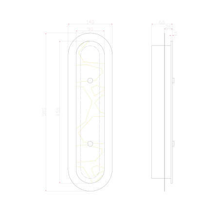 Схема с размерами Arte Lamp A2135AP-1PB