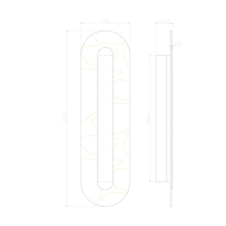 Схема с размерами Arte Lamp A2136AP-1PB