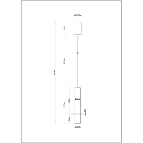 Схема с размерами Arte Lamp A2034SP-1WH