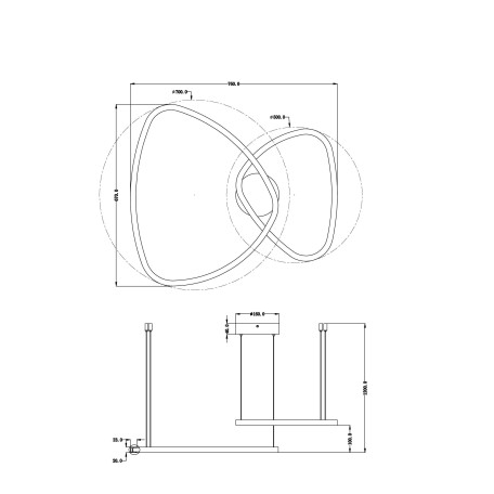 Схема с размерами Arte Lamp A2194SP-2BK