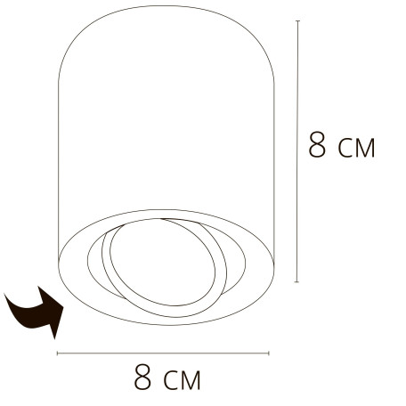 Схема с размерами Arte Lamp A1513PL-1BK