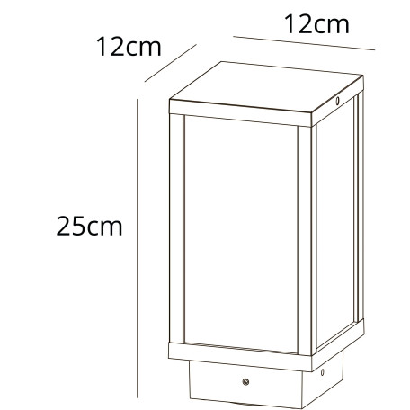 Схема с размерами Arte Lamp A1631FN-1BK