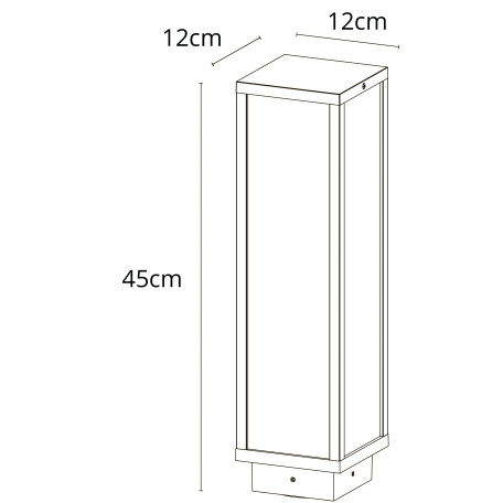 Схема с размерами Arte Lamp A1631PA-1BK