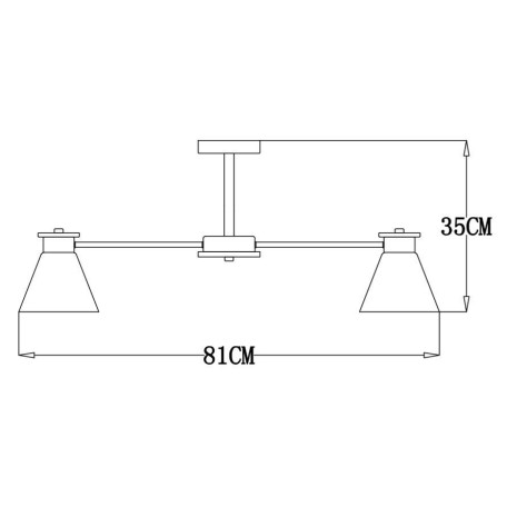 Схема с размерами Arte Lamp A1031PL-8WH