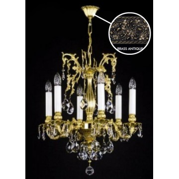 Подвесная люстра Artglass PENELOPE BRASS ANTIQUE SP, 6xE14x40W