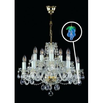 Подвесная люстра Artglass RADKA V. VINO LIGHT BLUE, 5xE14x40W