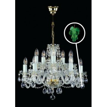 Подвесная люстра Artglass RADKA V. VINO LIGHT GREEN, 5xE14x40W