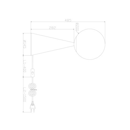 Схема с размерами Freya FR5289TL-01BS