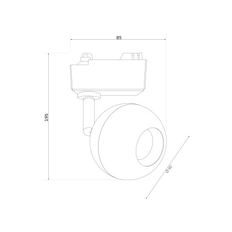 Схема с размерами Elektrostandard a053740