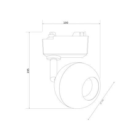 Схема с размерами Elektrostandard a053742