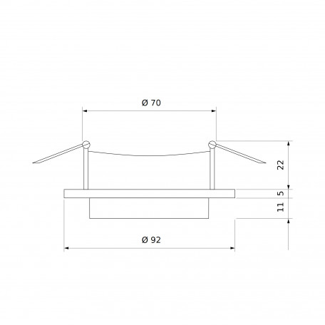 Схема с размерами Elektrostandard a053347