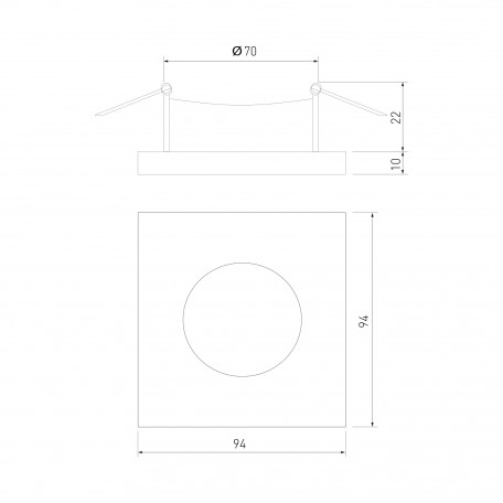 Схема с размерами Elektrostandard a053350