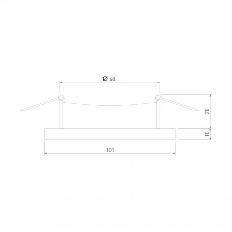 Схема с размерами Elektrostandard a053357