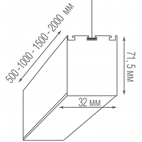 Схема с размерами Donolux DL18515S121W36.48.1500WB