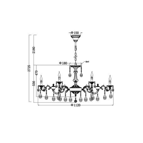 Схема с размерами Maytoni DIA883-PL-18-G