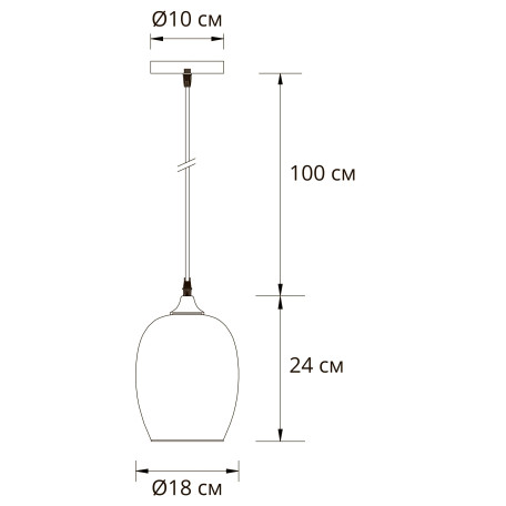 Схема с размерами Arte Lamp A4344SP-1PB