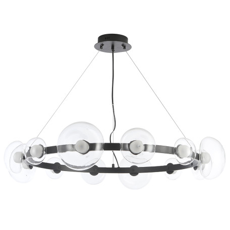 Подвесная светодиодная люстра Crystal Lux BOSQUE SP12 BLACK/TRANSPARENT 0270/312, LED 36W 3000K 2880lm - миниатюра 2