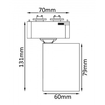 Светильник для трековой системы Crystal Lux CLT 0.31 001 60 BL-GO 1409/029, 1xGU10x50W - миниатюра 3