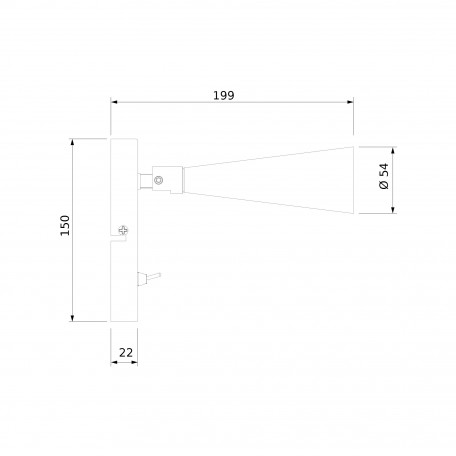 Схема с размерами Elektrostandard a047873