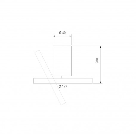 Схема с размерами Elektrostandard a047771