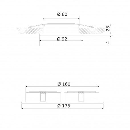 Схема с размерами Elektrostandard a047722