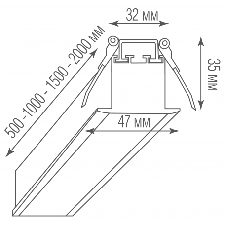 Схема с размерами Donolux DL18502M131W12.48.335W