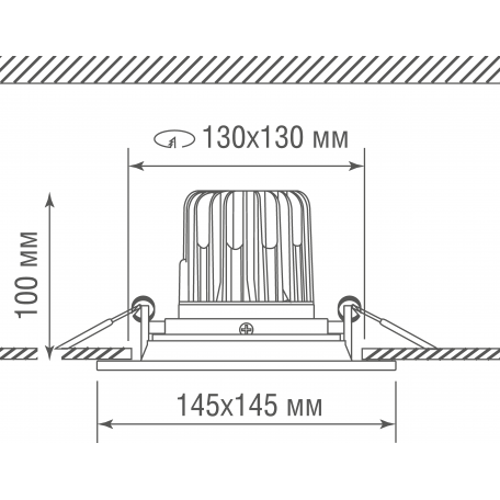 Схема с размерами Donolux DL18893/01 White SQ