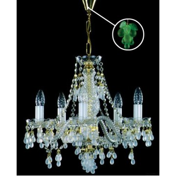 Подвесная люстра Artglass ROSANA VI. VINO LIGHT GREEN, 6xE14x40W