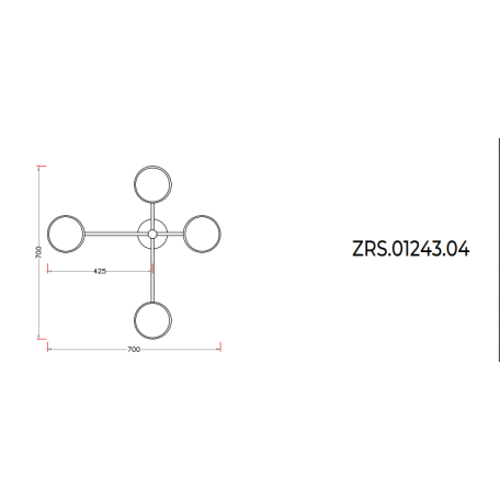 Схема с размерами Zortes ZRS.01243.04