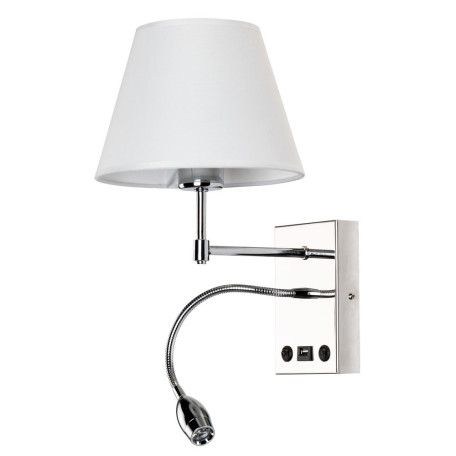 Бра с дополнительной подсветкой Arte Lamp Elba A2581AP-2CC, 1xE27x60W + LED 3W 3000K 210lm CRI≥80