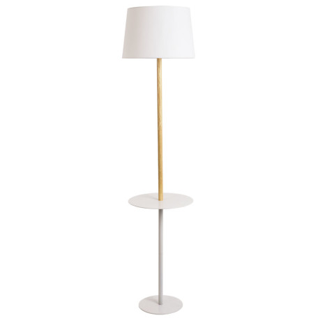 Торшер со столиком Arte Lamp Connor A2102PN-1WH, 1xE27x60W