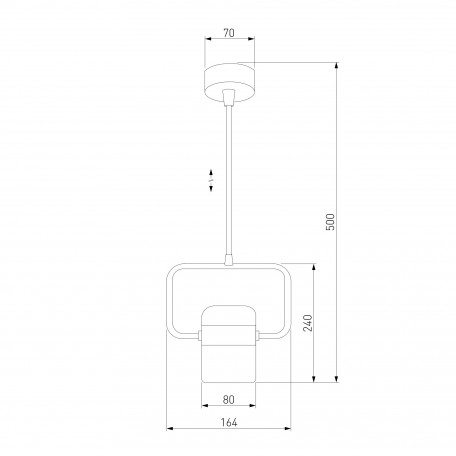 Схема с размерами Eurosvet 50165/1 LED хром/белый