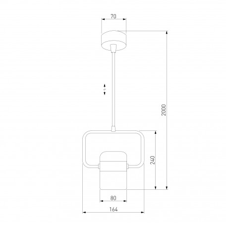 Схема с размерами Eurosvet 50165/1 LED хром/белый