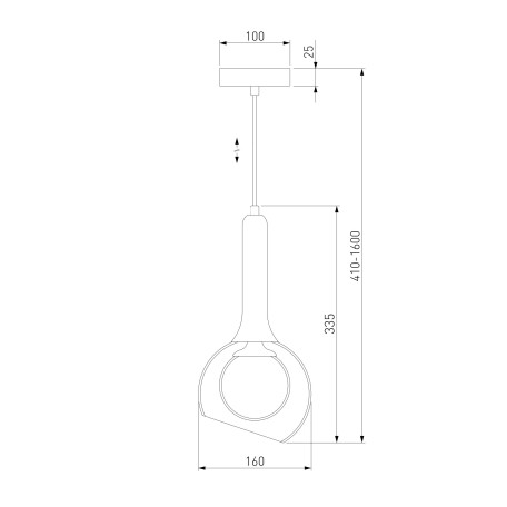 Схема с размерами Eurosvet 50188/1 янтарный