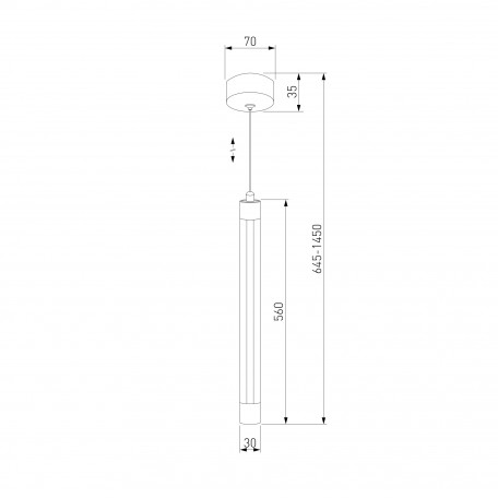 Схема с размерами Eurosvet 50189/1 LED белый