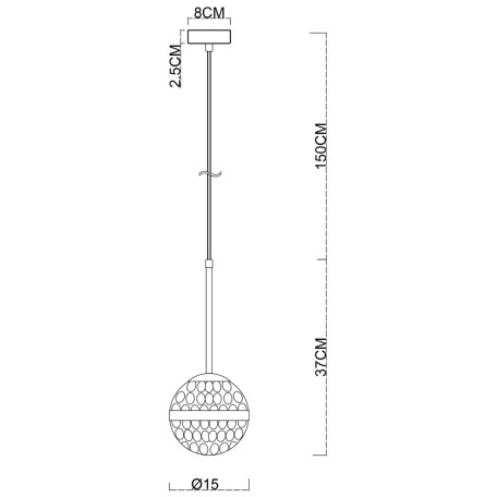 Схема с размерами Arte Lamp A7770SP-1PB