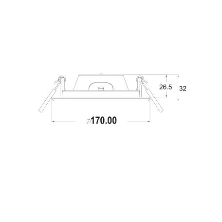 Схема с размерами Maytoni DL016-6-L12W