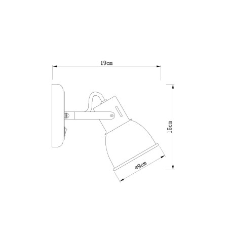 Схема с размерами Arte Lamp A1677AP-1BK