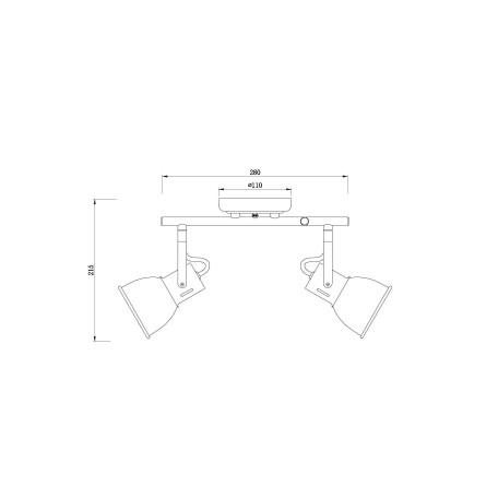 Схема с размерами Arte Lamp A1677PL-2BK