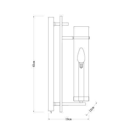 Схема с размерами Arte Lamp A1688AP-1CC