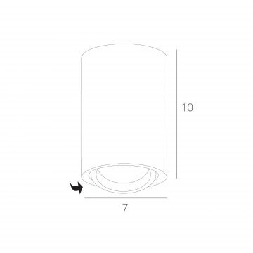 Схема с размерами Arte Lamp A1560PL-1WH