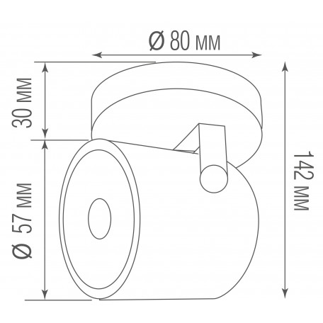 Схема с размерами Donolux DL18020R1W