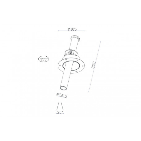 Схема с размерами Donolux DL18151R9W1B