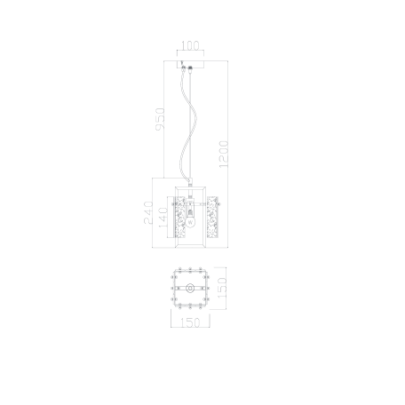 Схема с размерами Freya FR5166PL-01BS