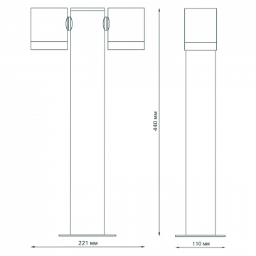 Схема с размерами Gauss GD157