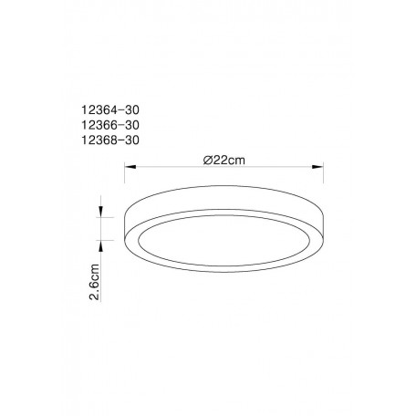 Схема с размерами Globo 12366-30