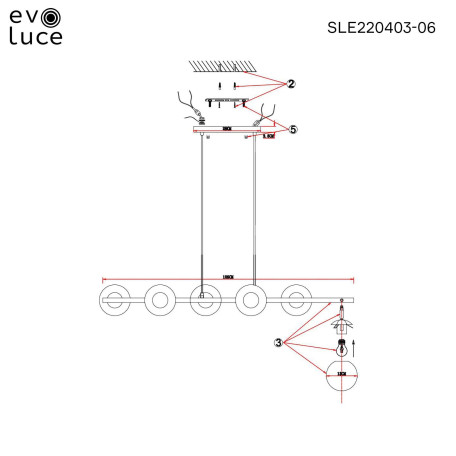 Схема с размерами Evoluce SLE220403-06